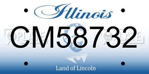 CM58732 Illinois License Plate