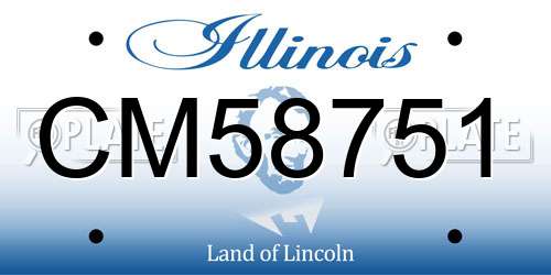 CM58751 Illinois License Plate