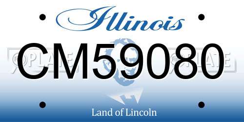 CM59080 Illinois License Plate