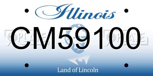 CM59100 Illinois License Plate