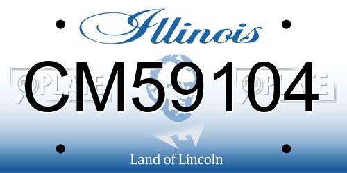 CM59104 Illinois License Plate