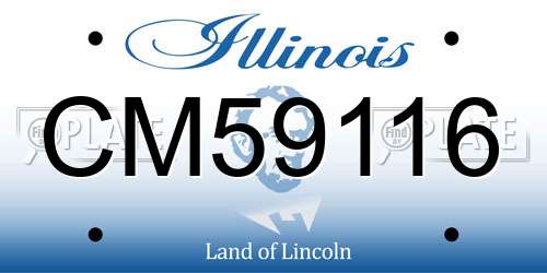 CM59116 Illinois License Plate