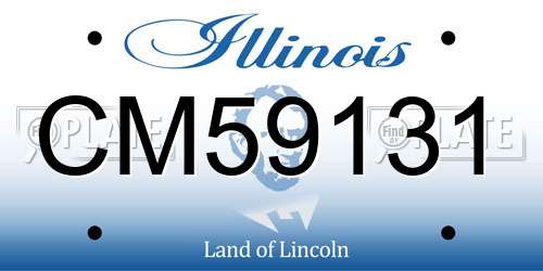 CM59131 Illinois License Plate