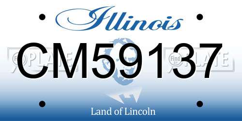 CM59137 Illinois License Plate