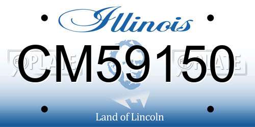 CM59150 Illinois License Plate