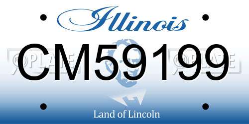 CM59199 Illinois License Plate