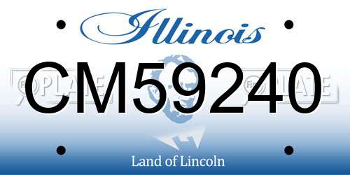 CM59240 Illinois License Plate