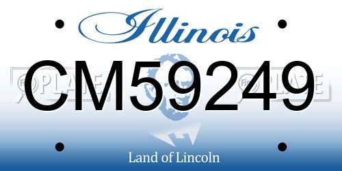 CM59249 Illinois License Plate
