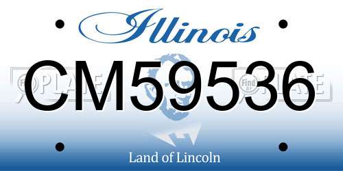 CM59536 Illinois License Plate