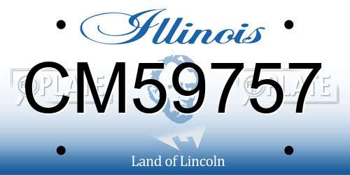 CM59757 Illinois License Plate