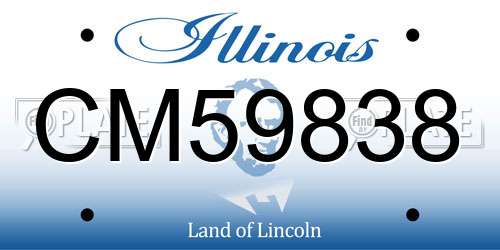 CM59838 Illinois License Plate