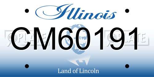 CM60191 Illinois License Plate
