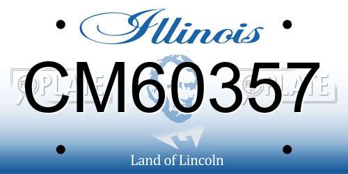 CM60357 Illinois License Plate