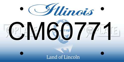 CM60771 Illinois License Plate
