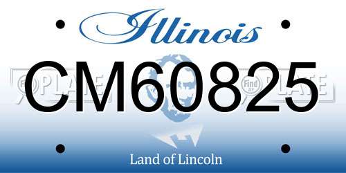 CM60825 Illinois License Plate