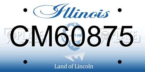 CM60875 Illinois License Plate