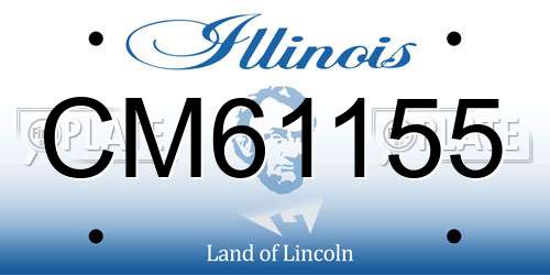 CM61155 Illinois License Plate