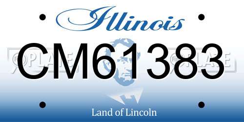 CM61383 Illinois License Plate