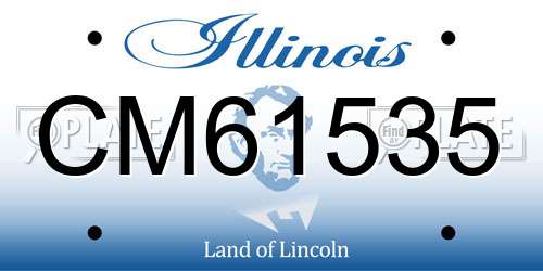 CM61535 Illinois License Plate