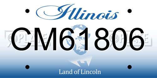 CM61806 Illinois License Plate