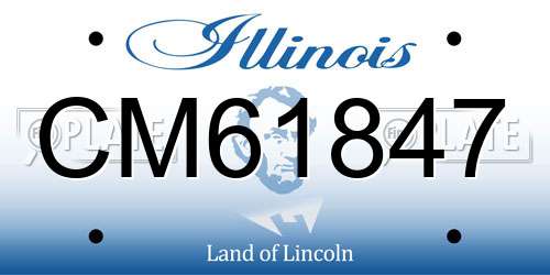 CM61847 Illinois License Plate