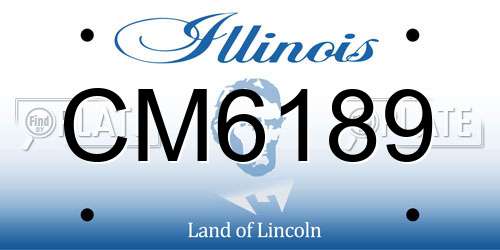CM6189 Illinois License Plate