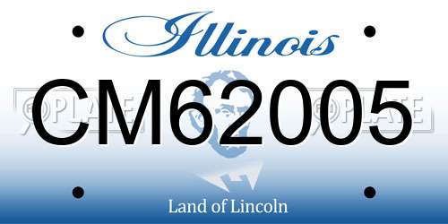 CM62005 Illinois License Plate