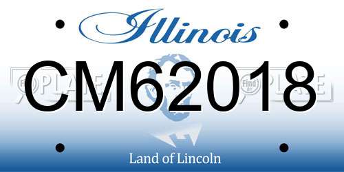 CM62018 Illinois License Plate