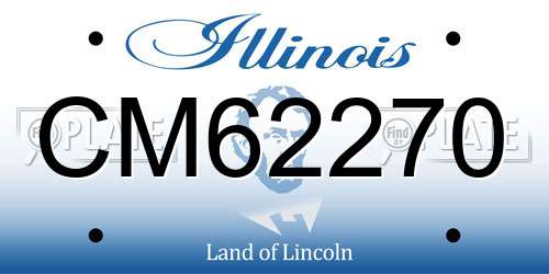 CM62270 Illinois License Plate