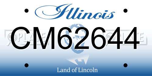 CM62644 Illinois License Plate