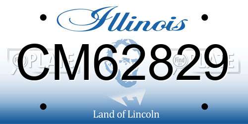 CM62829 Illinois License Plate