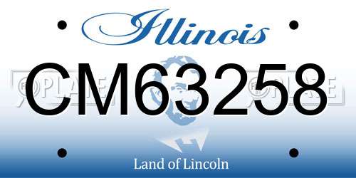 CM63258 Illinois License Plate