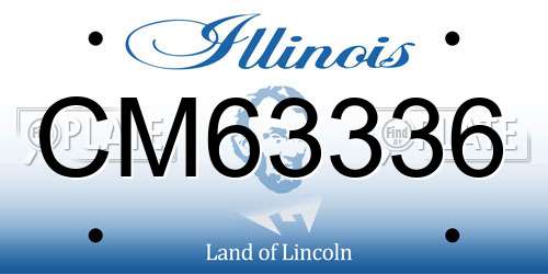 CM63336 Illinois License Plate
