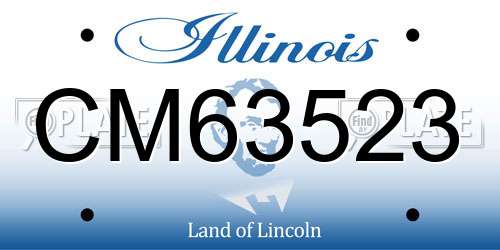 CM63523 Illinois License Plate