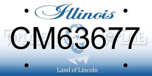 CM63677 Illinois License Plate