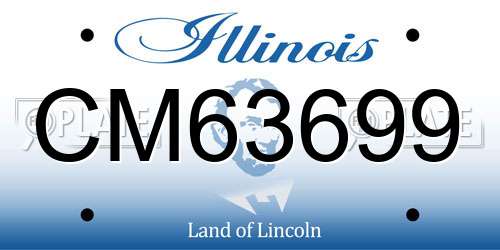 CM63699 Illinois License Plate