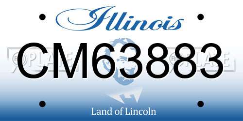 CM63883 Illinois License Plate