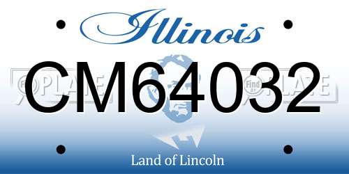 CM64032 Illinois License Plate
