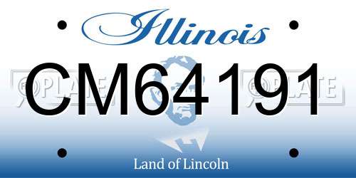 CM64191 Illinois License Plate