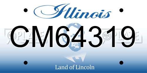 CM64319 Illinois License Plate