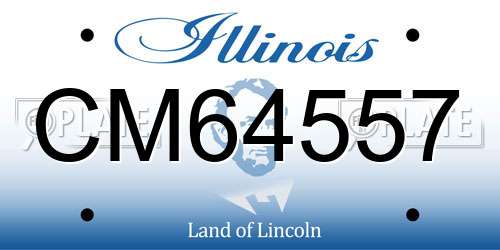 CM64557 Illinois License Plate