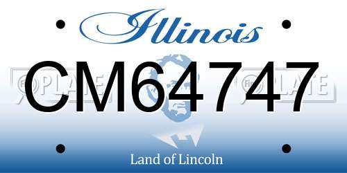 CM64747 Illinois License Plate
