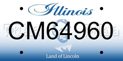 CM64960 Illinois License Plate
