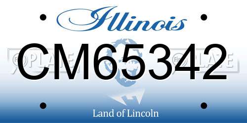 CM65342 Illinois License Plate