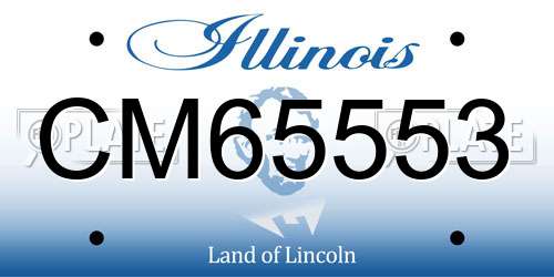 CM65553 Illinois License Plate