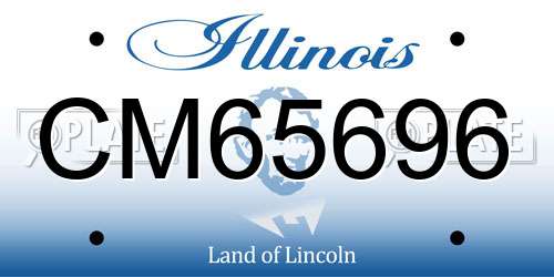 CM65696 Illinois License Plate