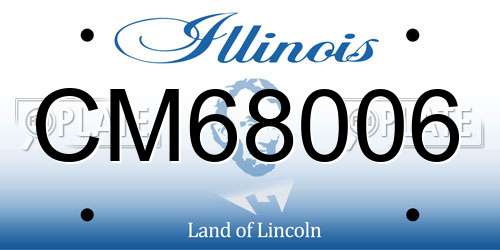 CM68006 Illinois License Plate