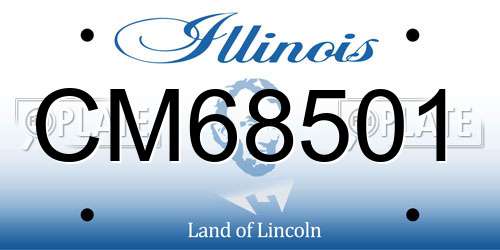 CM68501 Illinois License Plate