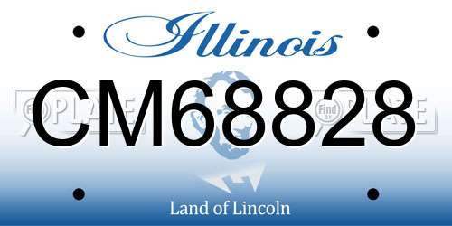 CM68828 Illinois License Plate
