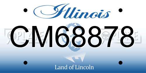 CM68878 Illinois License Plate